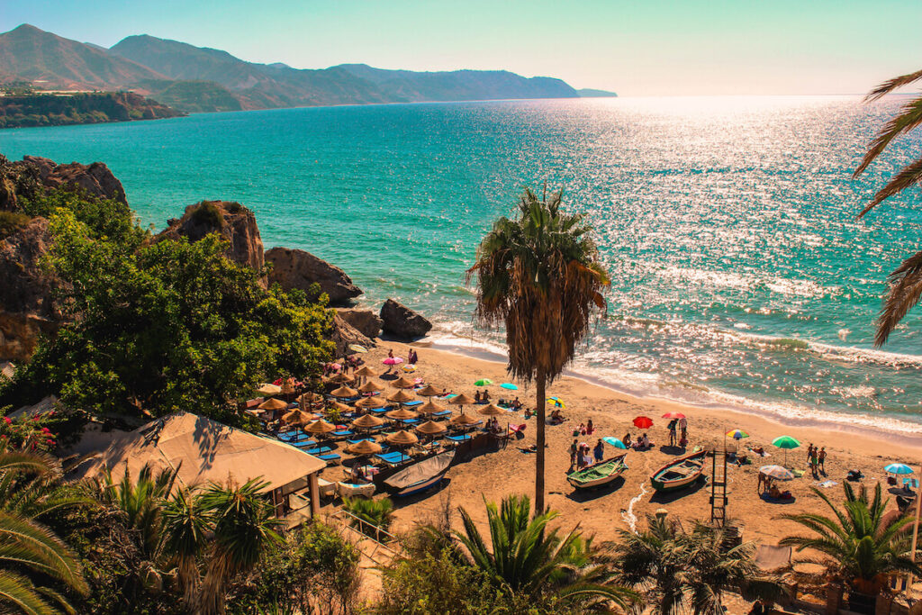Sunny view of the Mediterranean Sea from Costa del Sol