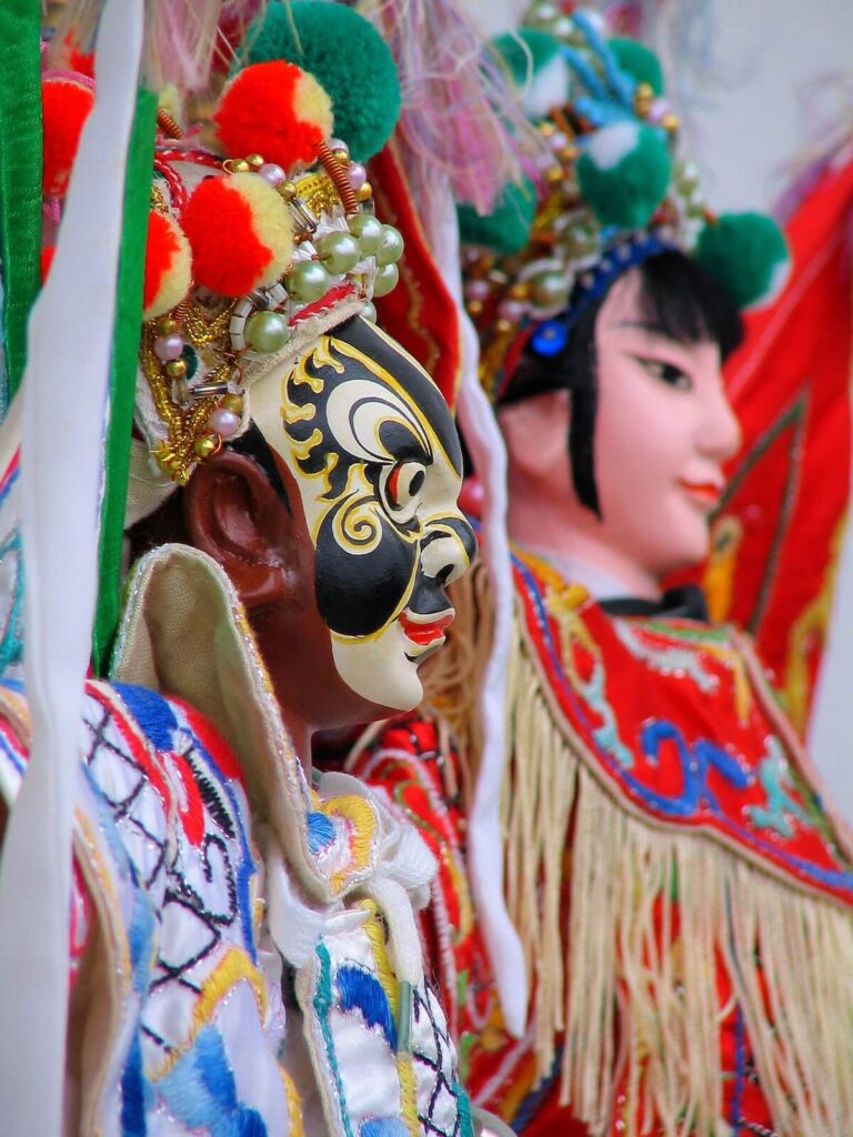painted masks in Peking opera