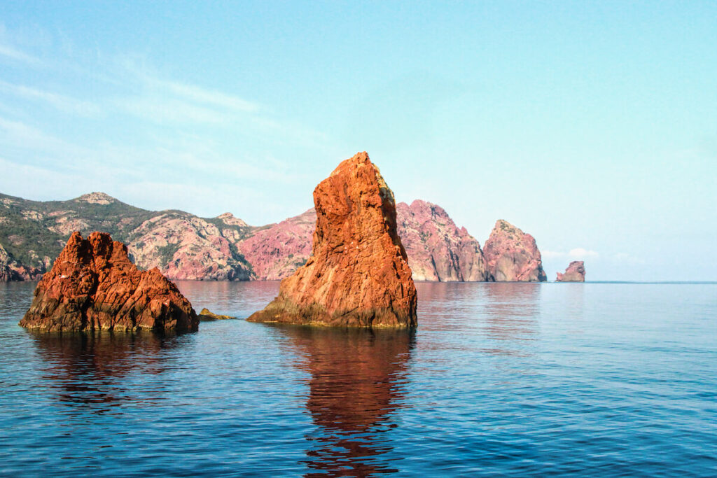 Rocks of Scandola Nature Reserve, a UNESCO World Heritage site, Corsica, France