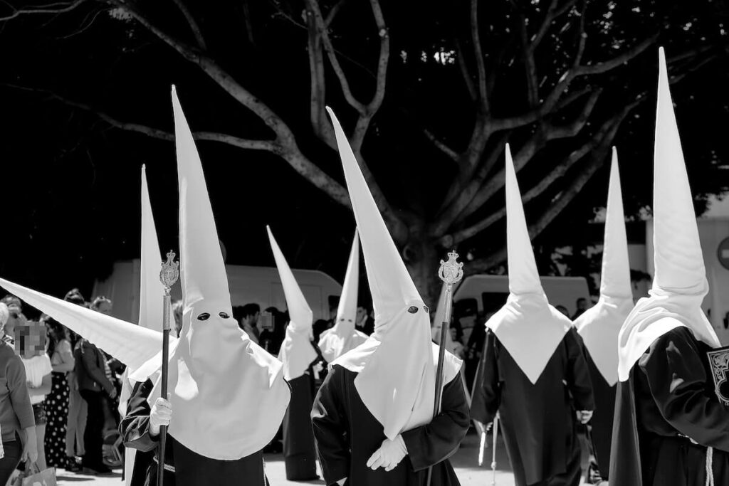 A processional parade during Holy Week in Malaga