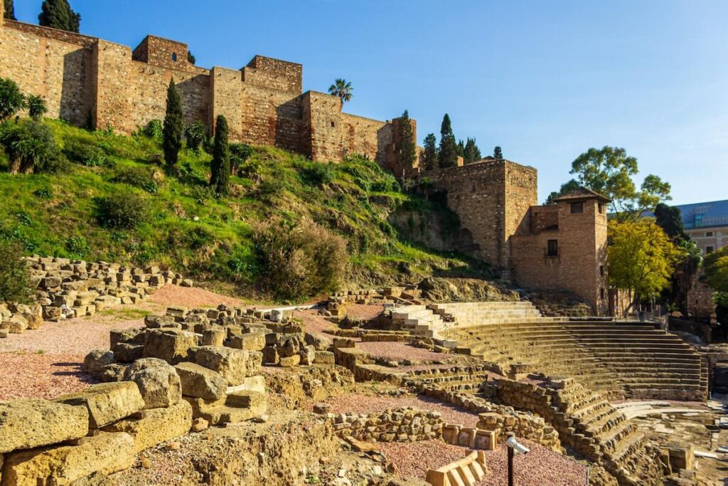 Alcazaba de Malaga on a fair day