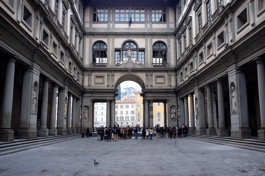 Uffizi gallery in Florence, Italy