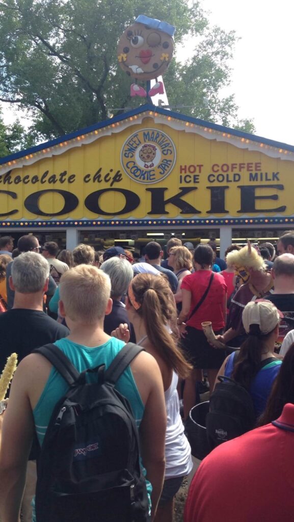 cookie stand at the Minnesota State Fair