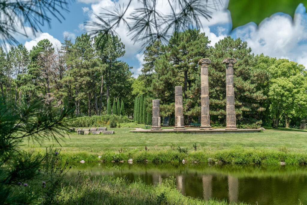 The Pillars, or Columns, now in Pioneers Park, Lincoln, Nebraska, are remnants of the old Federal Treasury Building during its 1907 remodeling in Washington D.C.
