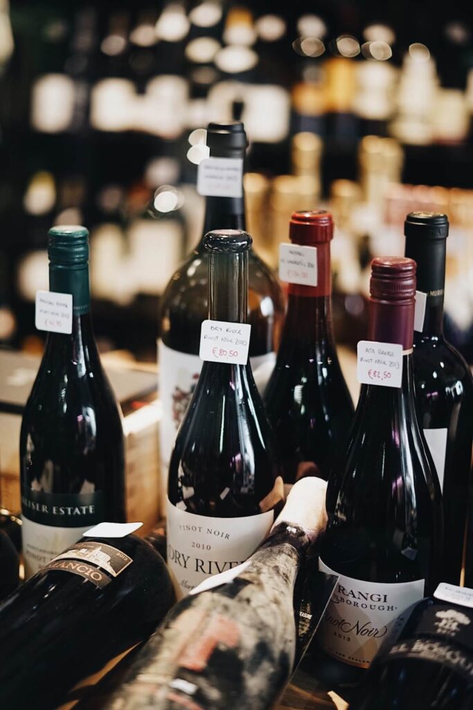 assorted wine bottles