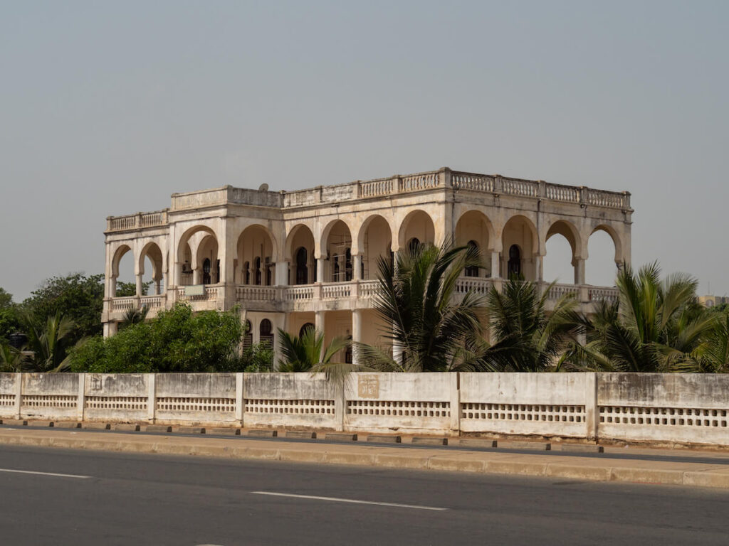 Colonial historical house in capital of Togo