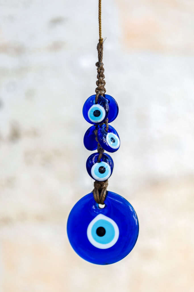 Blue evil eye or nazar boncuğu charm