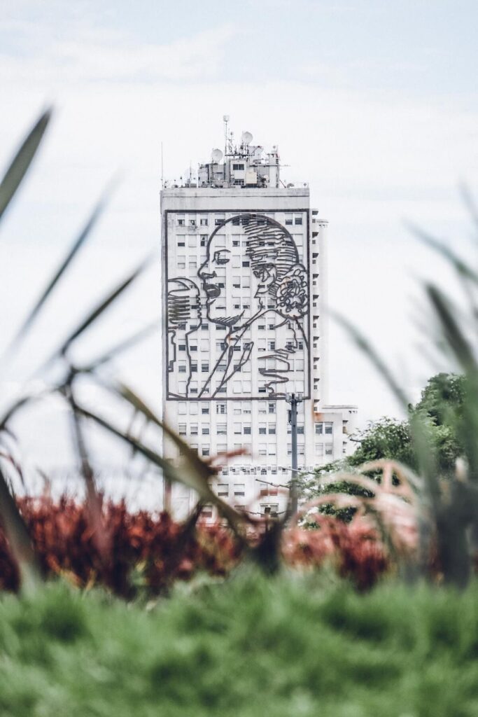 Evita Perón installation in Buenos Aires, one of the figures Buenos Aires is famous for