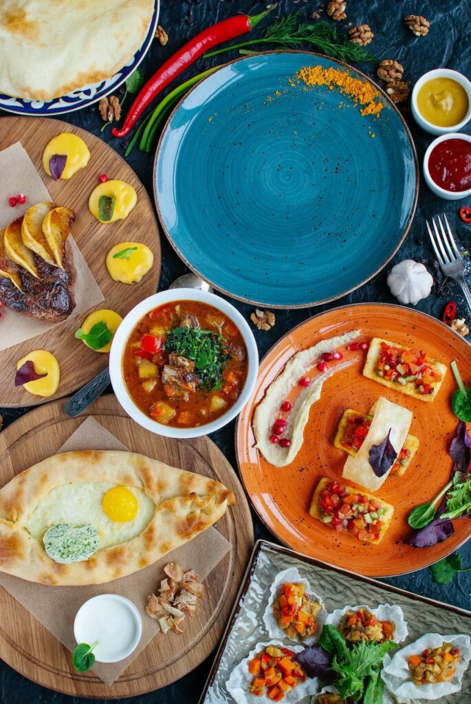 assorted foods in the table