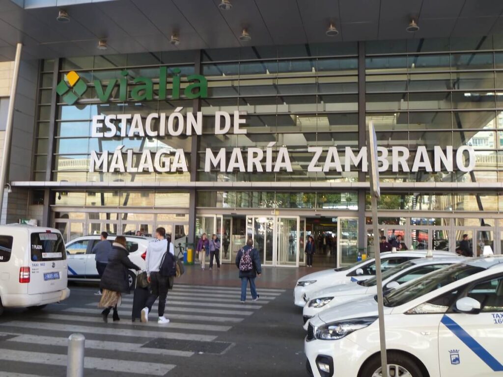 facade of Malaga train station
