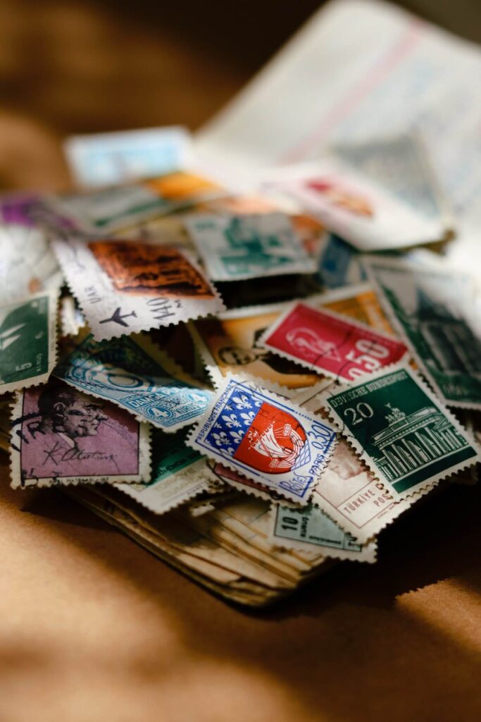pile of various stamps