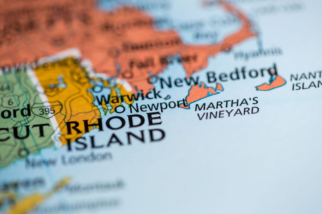 map showing Rhode Island