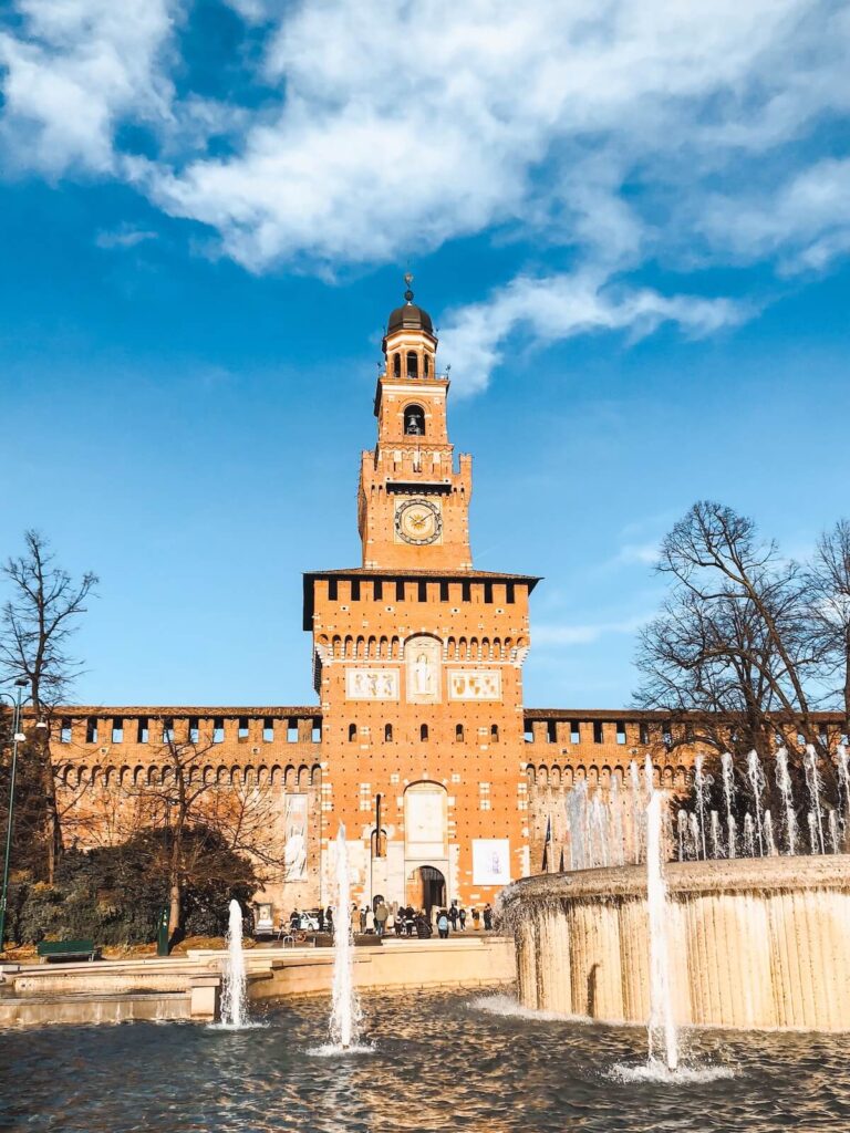 Sforza Castle on a fair day