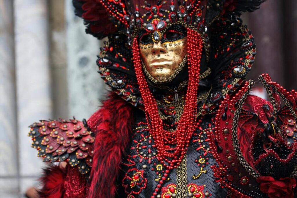 elaborate costume for Venice Carnival