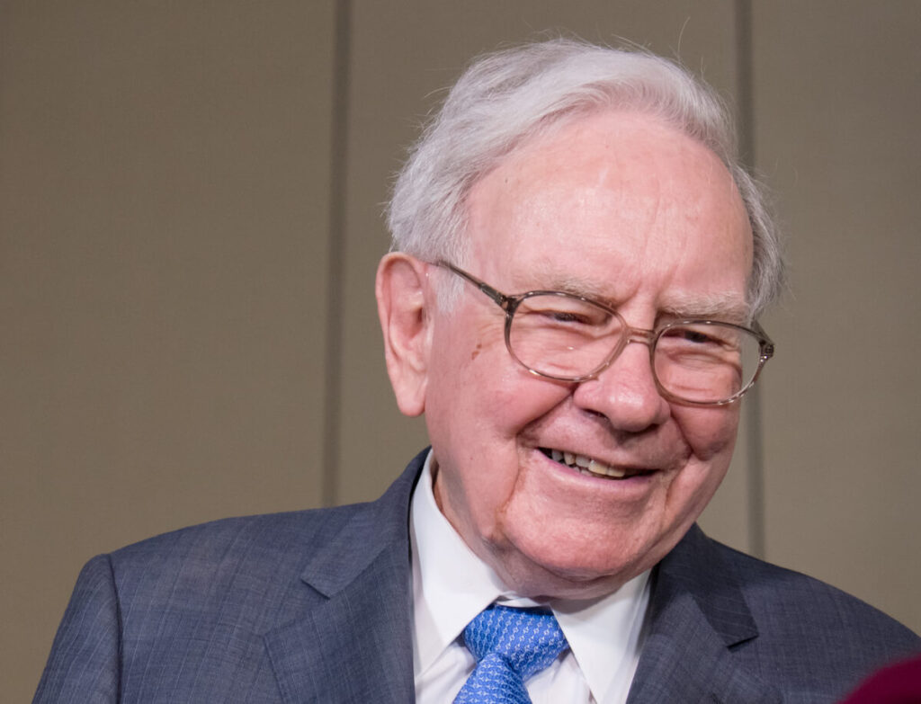 portrait of smiling Warren Buffett