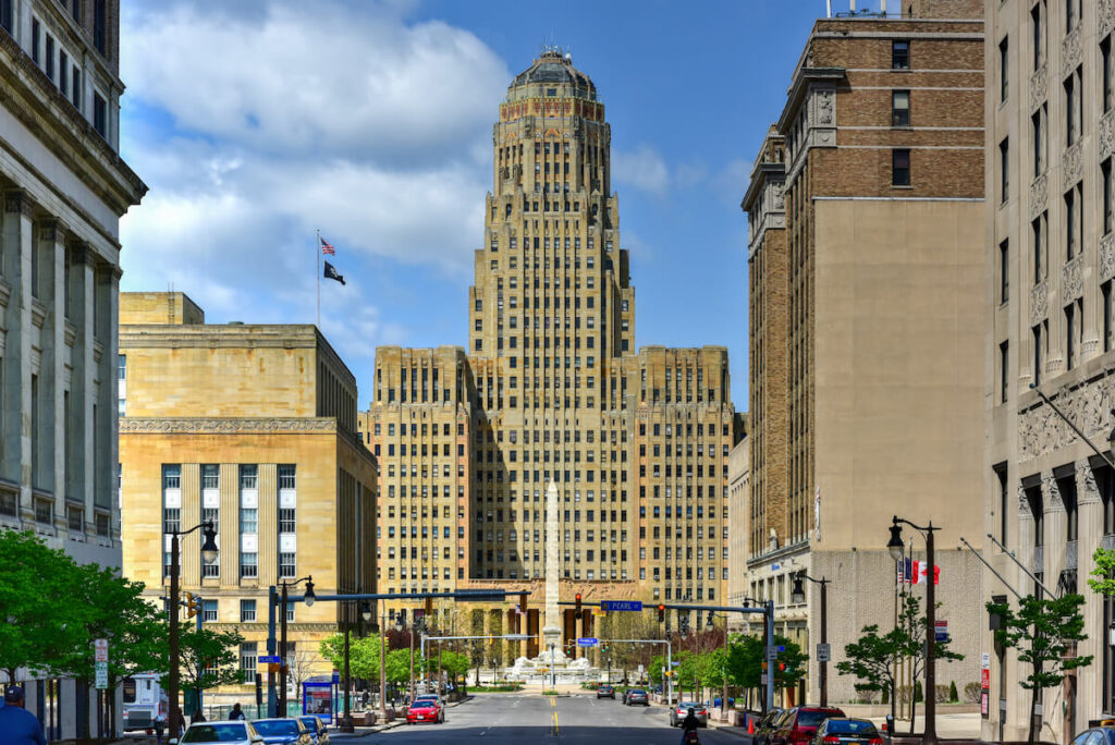 Buffalo City Hall, the seat for municipal government in the City of Buffalo, New York