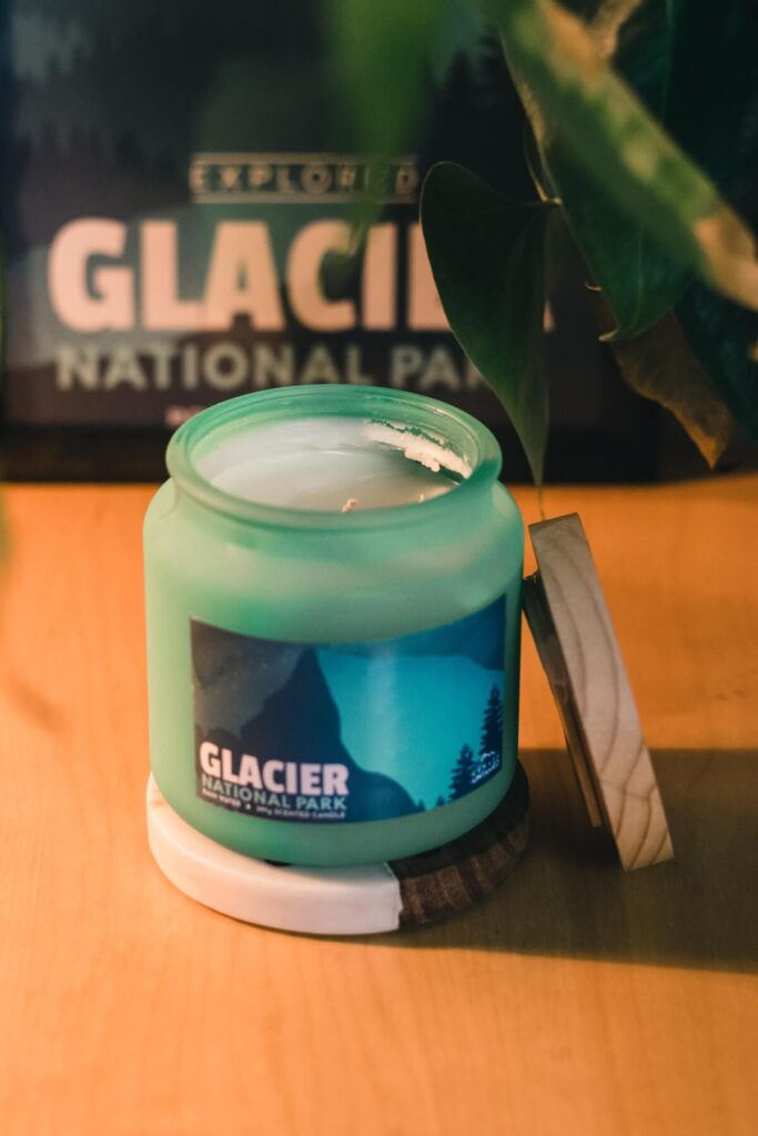 Green glacier candles