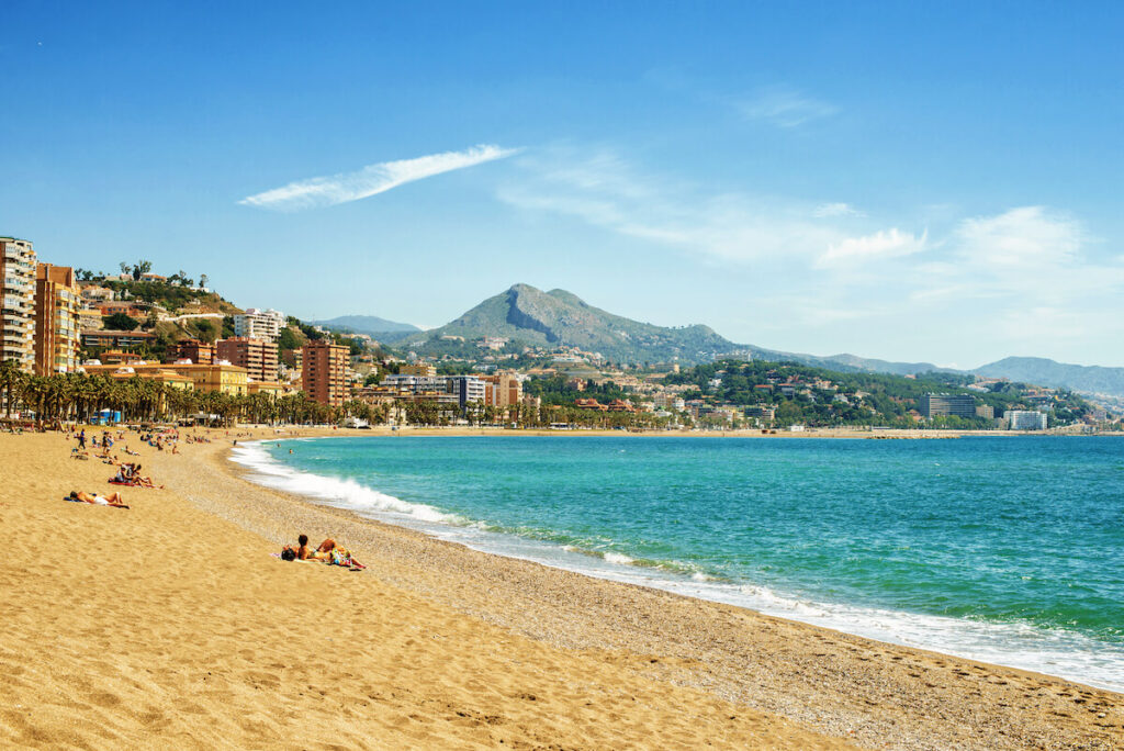 La Malagueta beach in Malaga