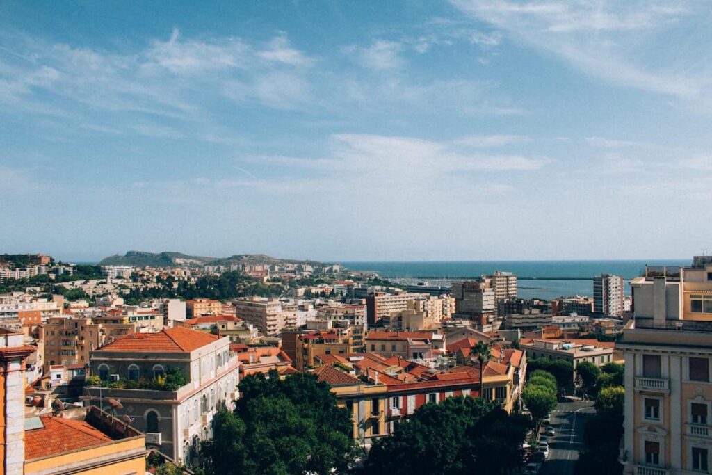 cagliari seen from rooftops