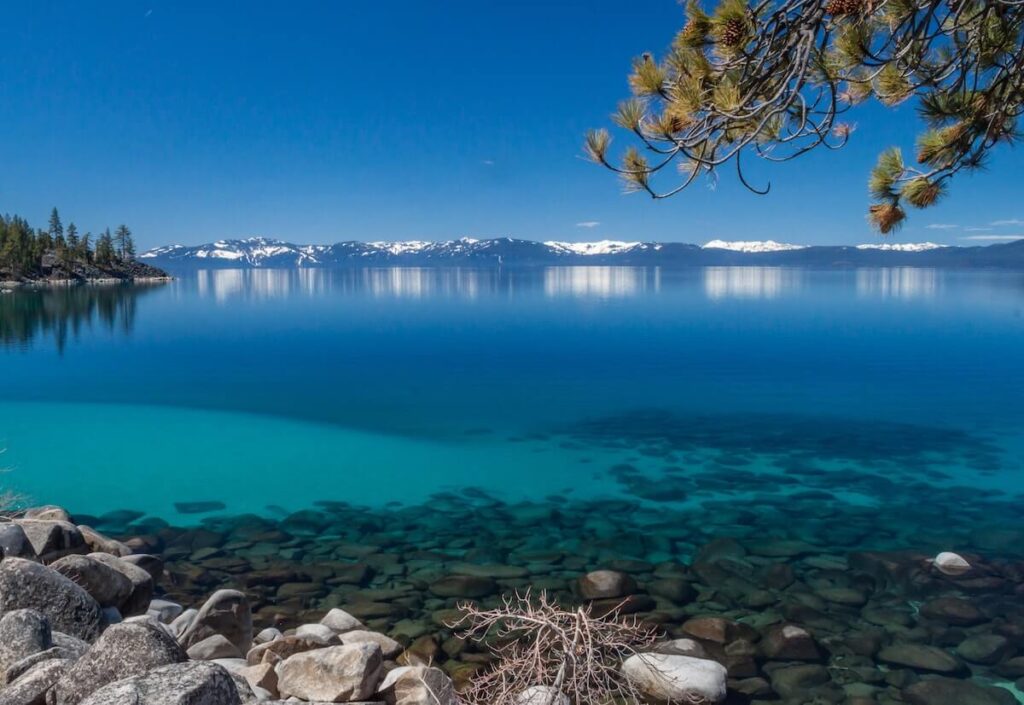 clear waters of Lake Tahoe