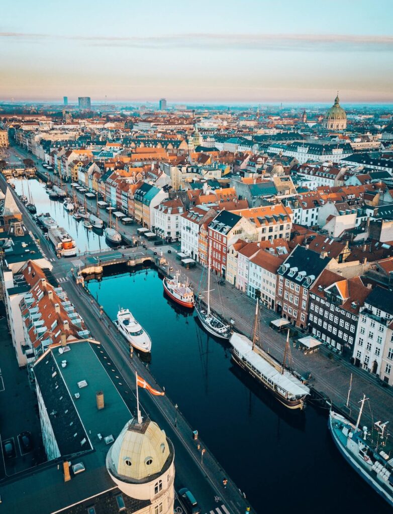 Aerial view of Copenhagen