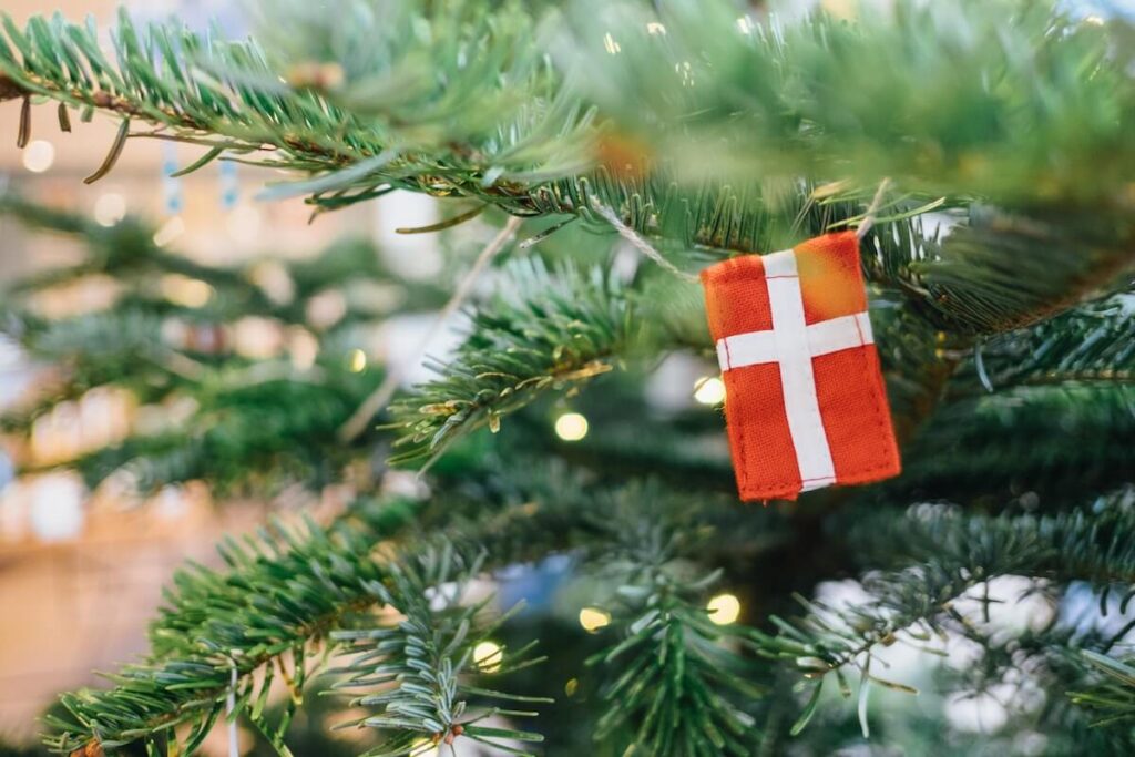 Danish flag as a Christmas ornament