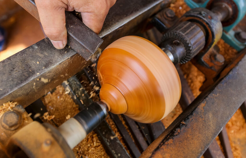 Traditional game called gasing or tops spinning