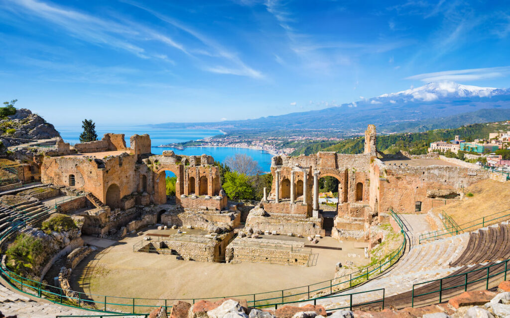 greek amphitheater in taormina