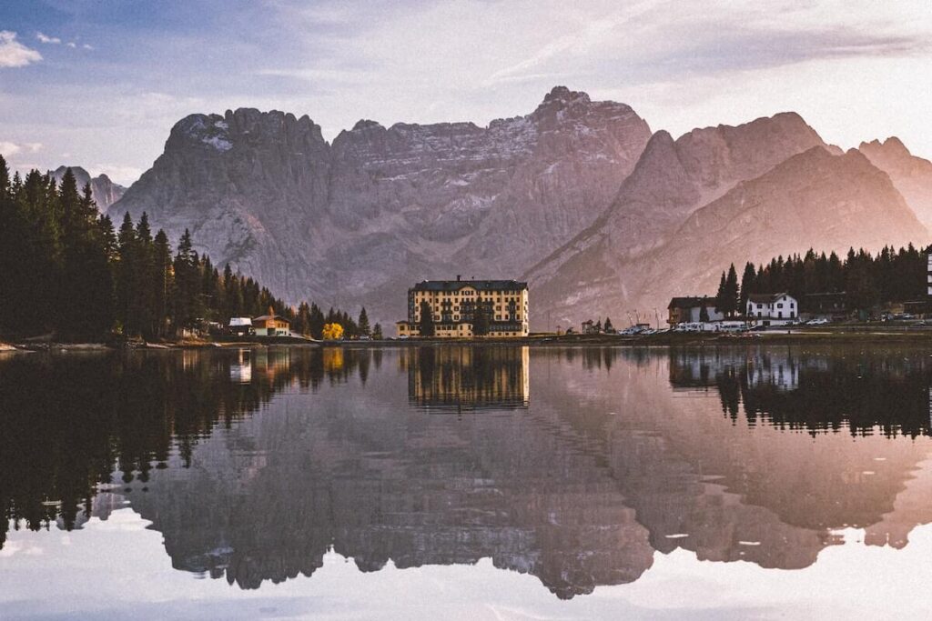 lake misurina near belluno