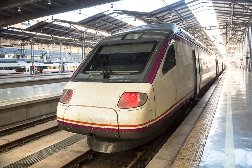 Train station in Malaga in a beautiful summer day