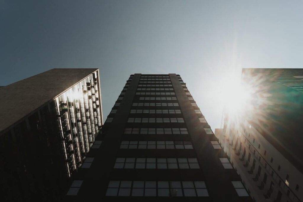 sun shines through paulista avenue towers