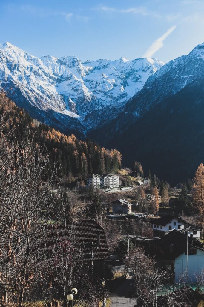 ponte di legno lombardy seen from above