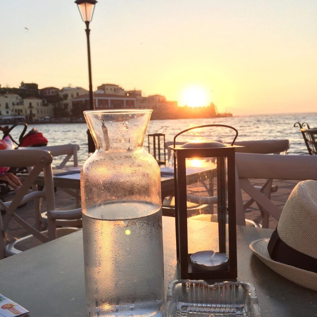 Carafe water in Greece