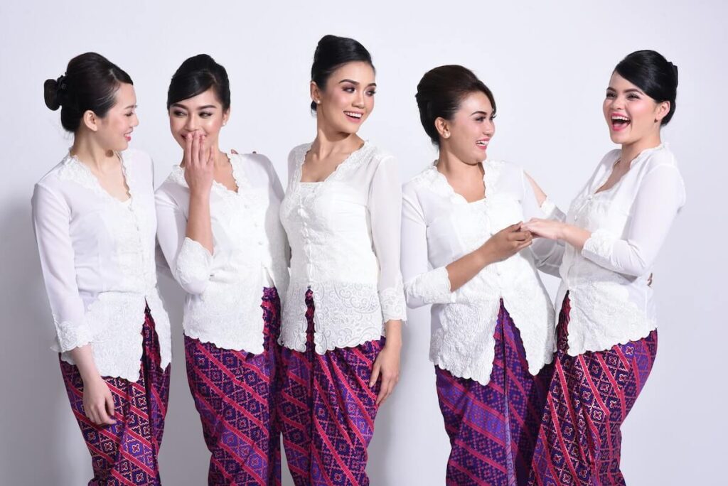 women wearing kebaya top