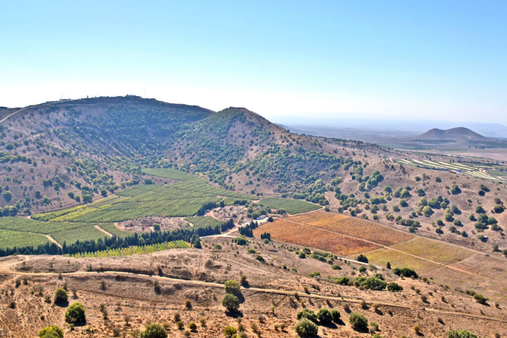 View of the Golan heights from mount Bental, Northern Israel
