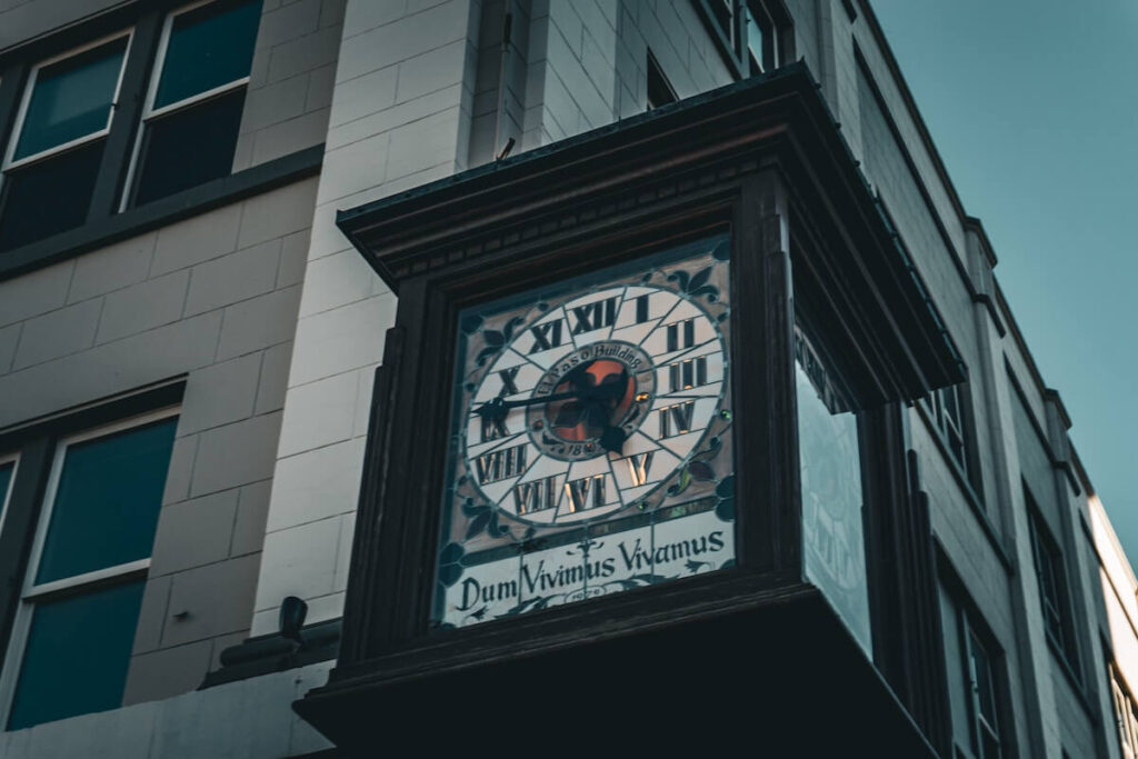 Old ornate city clock