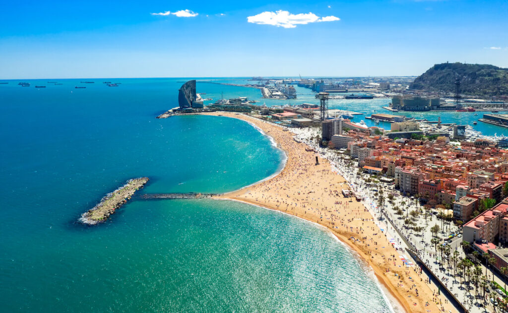 aerial view of Sant Miquel Sebastian beach