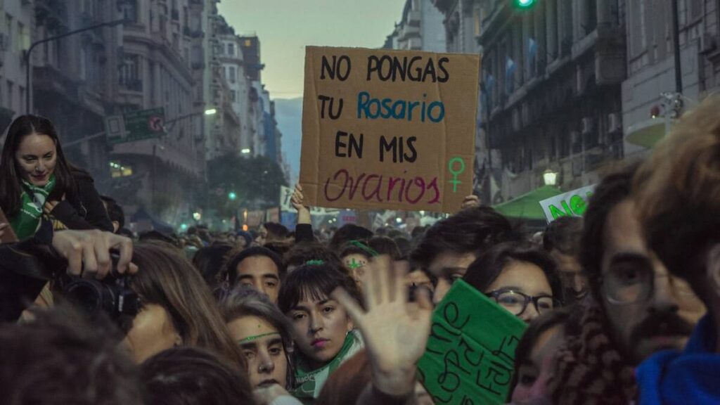 Abortion rights demonstration in Buenos Aires
