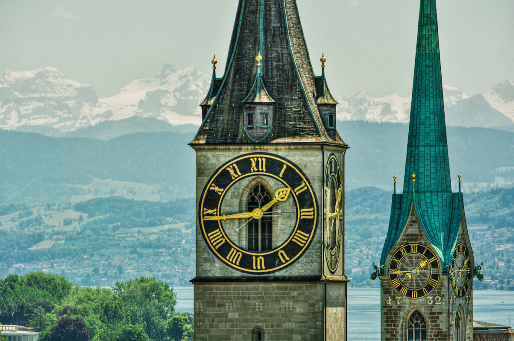 Saint Peter and Fraumunster Church in Zurich