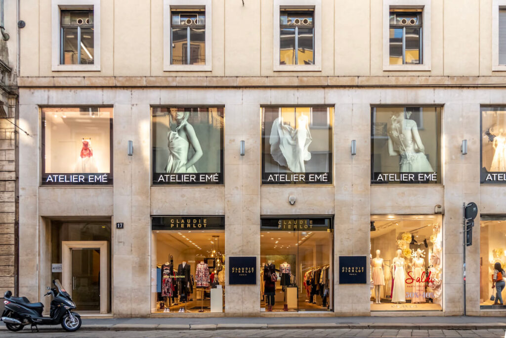 Claude Pierlot boutique on Via Manzoni