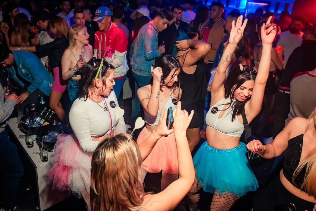 Crowded dance floor in Buenos Aires nightclub