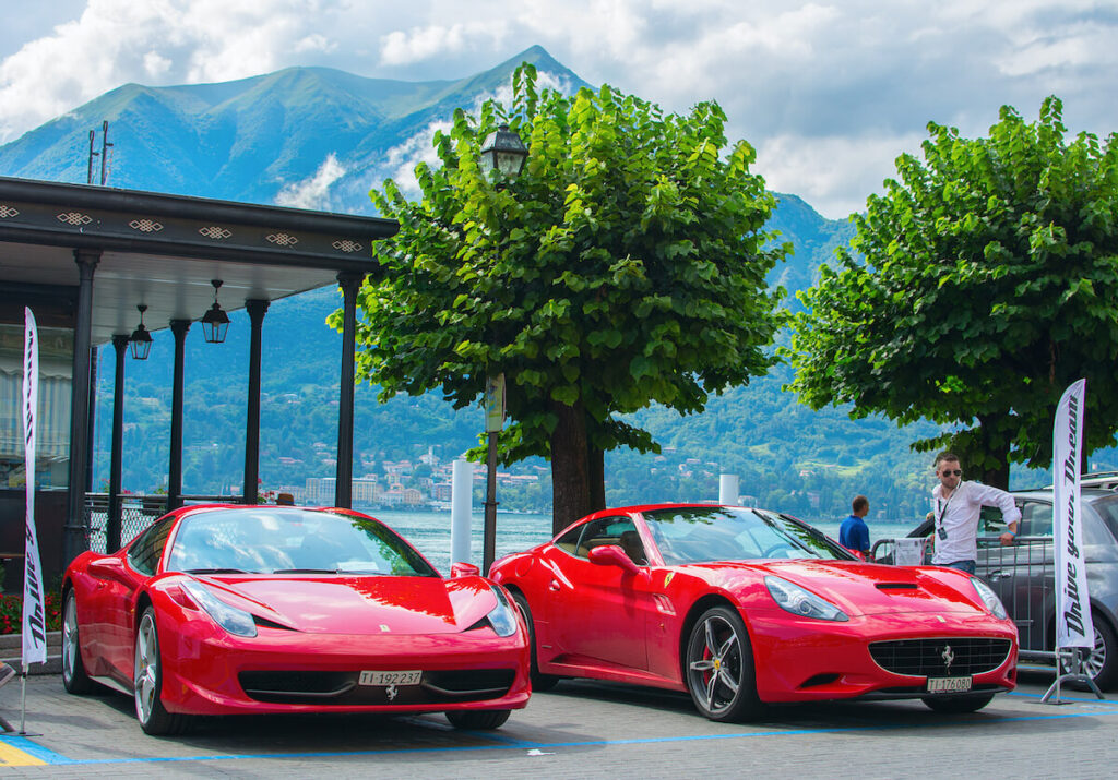 Ferraris for rent in Bellagio