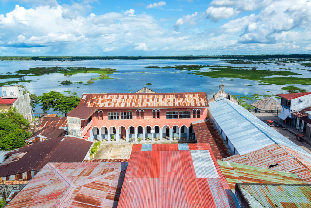 Iquitos old town overlooking Amazon river