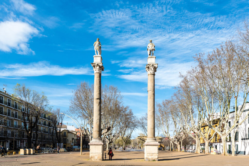 The Alameda de Hercules is an important public garden located in Seville, and by its antiquity (1574) is classified as the oldest public garden in Spain and Europe.