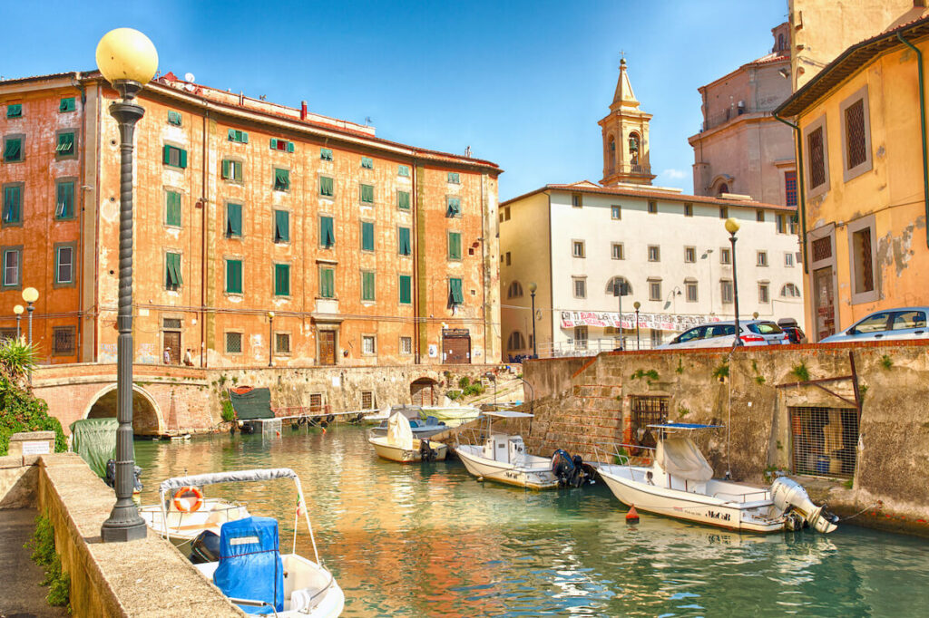 picturesque district Venezia Nuova in Livorno