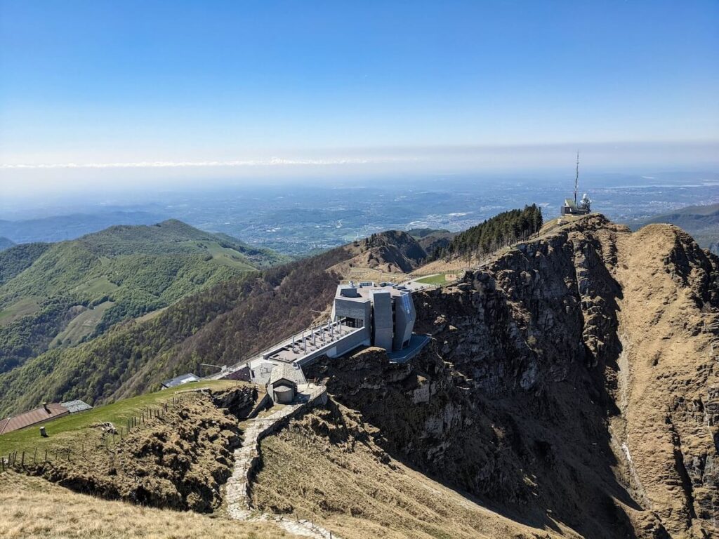 Panorama on Monte Generoso Calvagione. Beautiful landscape in Ticino in spring time.