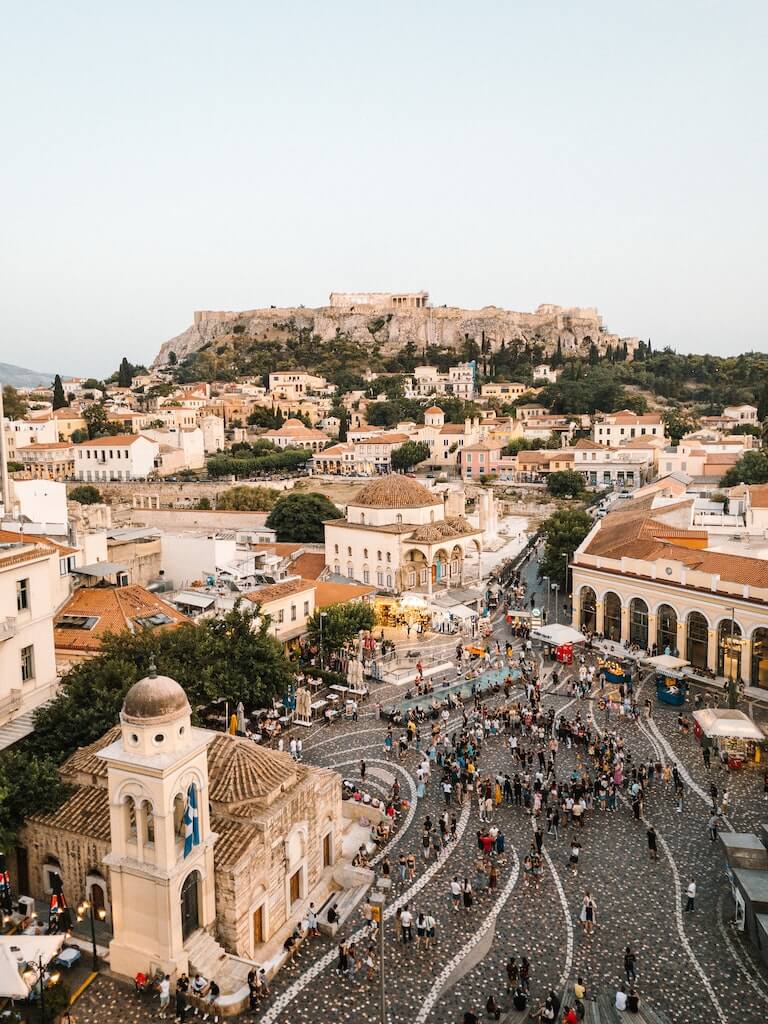 Monastiraki square in Athens, Greece