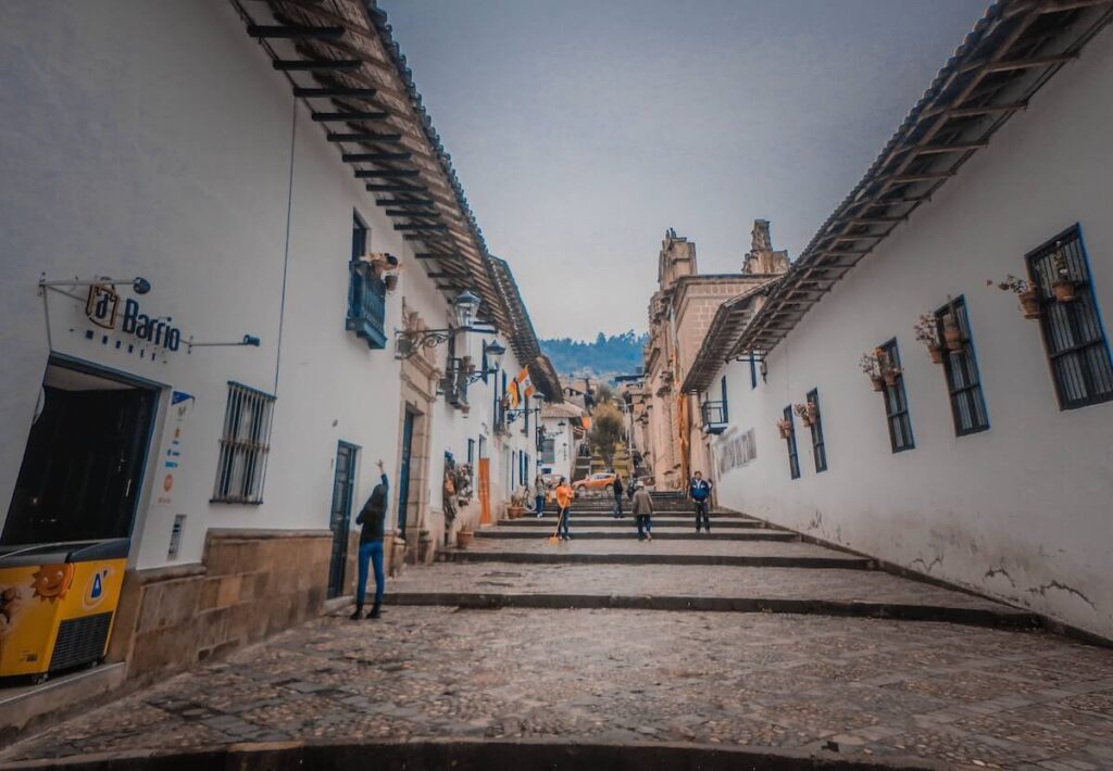 Quaint street in Cajamarca Old Town
