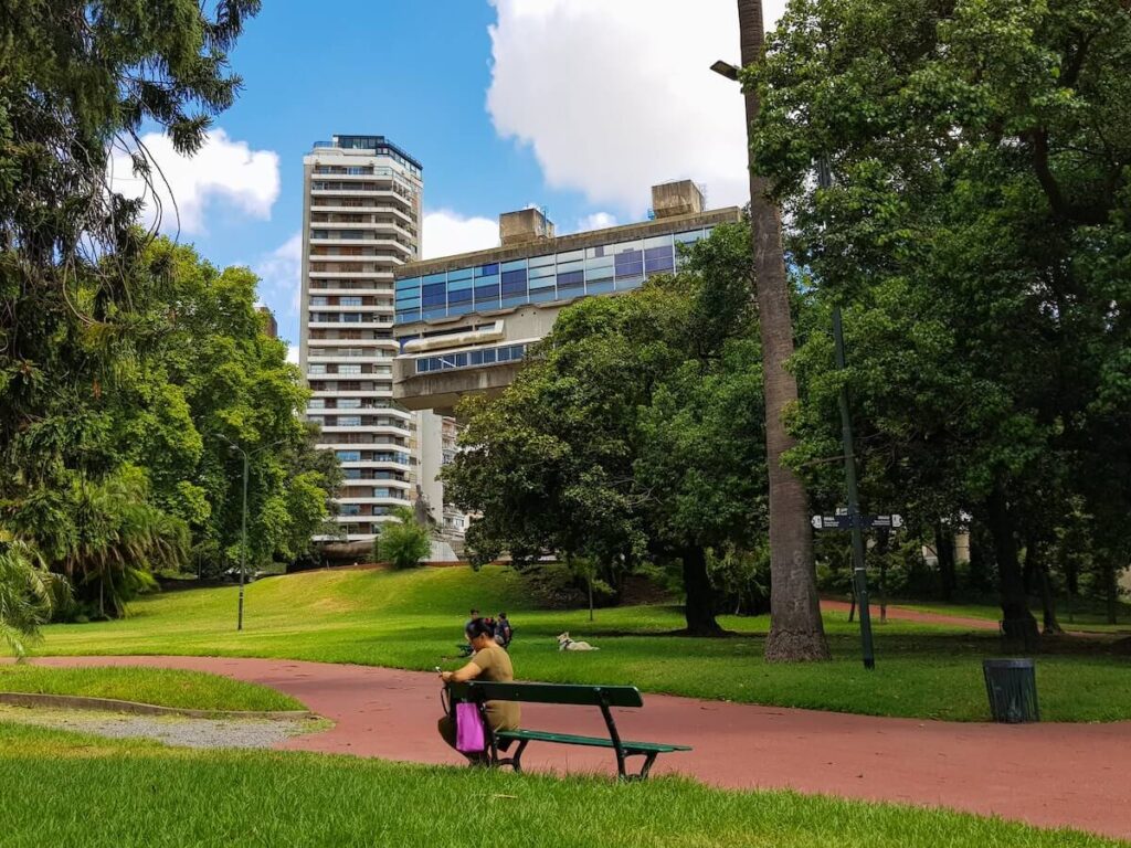 Quiet scene in a park in Buenos Aires