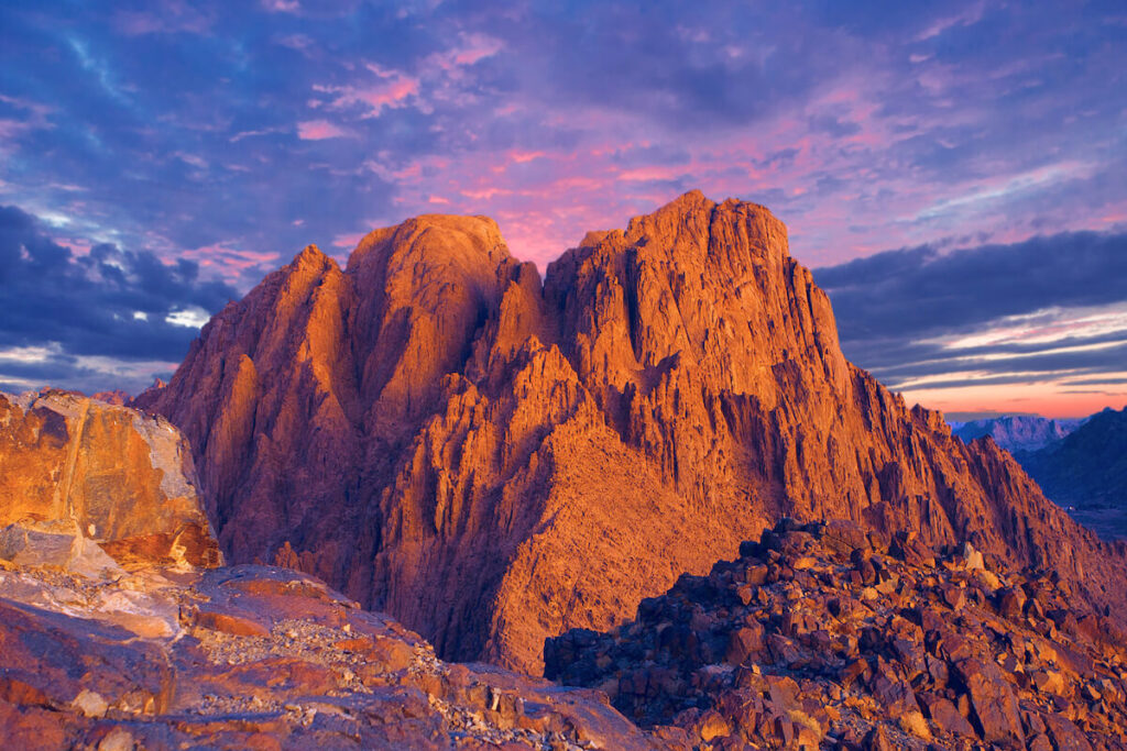 Amazing Sunrise at Sinai Mountain